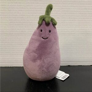 Jellycat Vivacious Vegetable Aubergine Eggplant Purple Plush 6"